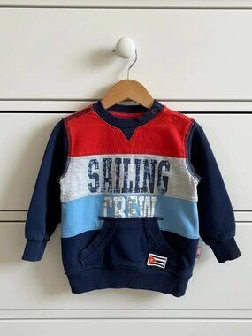Kanz Boys Saling Crew Nautical Colour-blocked Sweatshirt size 6 Months